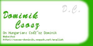 dominik csosz business card